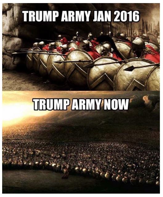 Trump army now