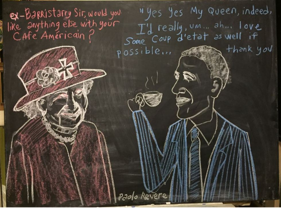 coup obama queen chalk.JPG